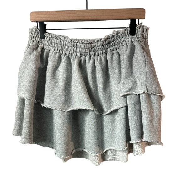 Aerie Sweatpants Skirt size Large. Gray 💯 cotton. - Picture 1 of 5